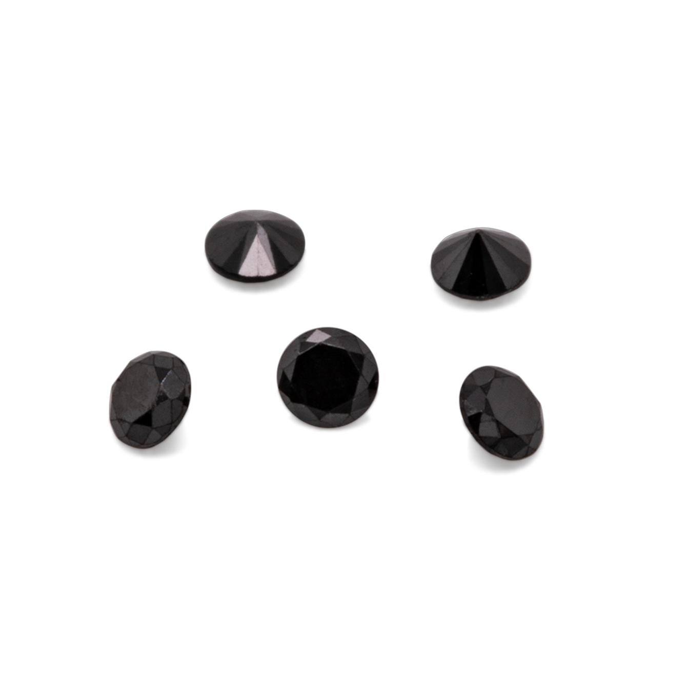 Diamant - schwarz, nicht transparent, rund, 1,5mm, ca. 0,015 cts, Nr. D11058