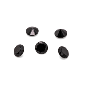Diamant - schwarz, nicht transparent, rund, 1,5mm, ca. 0,015 cts, Nr. D11058