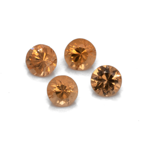 Mandarin Granat - hell orange, rund, 2,5x2,5 mm, 0,079-0,094 cts, Nr. MG36003