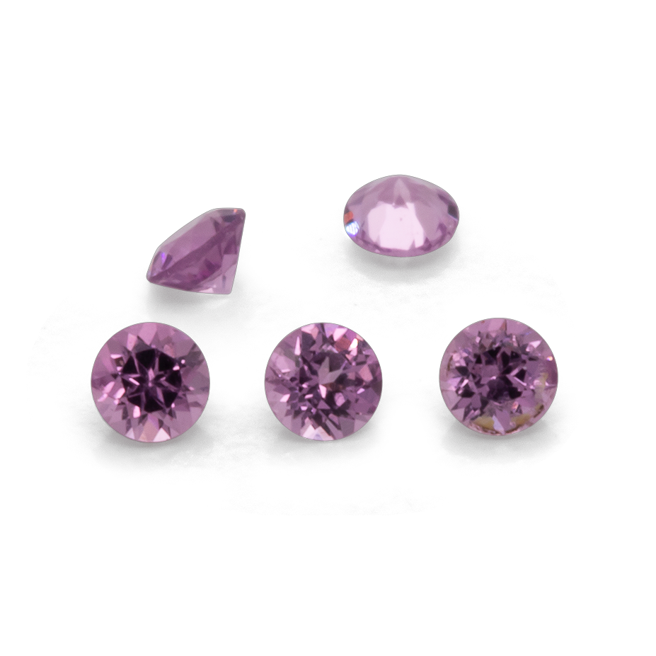 Royal Purple Garnet - lila, rund, 1,5x1,5 mm, 0,01-0,02 cts, Nr. RP59001