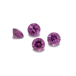 Royal Purple Garnet - lila, rund, 2,4x2,4 mm, 0,064-0,075 cts, Nr. RP63001
