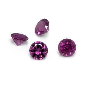 Royal Purple Garnet - lila, rund, 2,5x2,5 mm, 0,07-0,08 cts, Nr. RP62001
