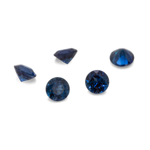 Saphir - dunkel blau, rund, 1x1 mm, ca. 0,005 cts, Nr. XSR11149