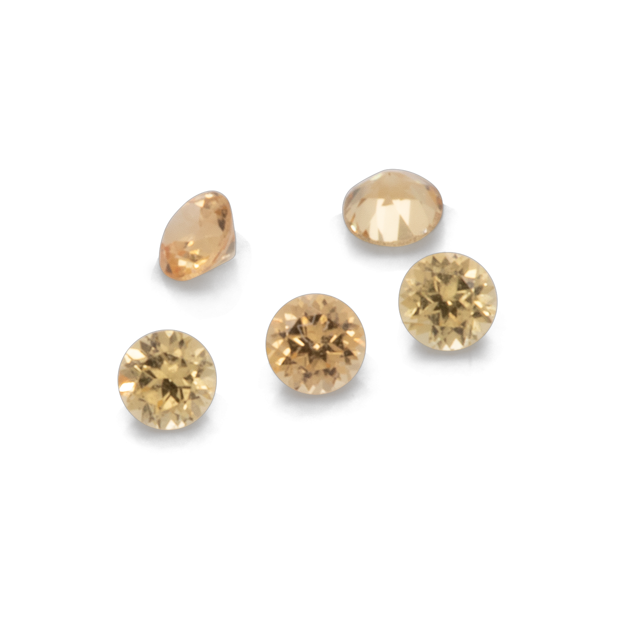 Saphir - gelb, rund, 1x1 mm, ca. 0,005 cts, Nr. XSR11104