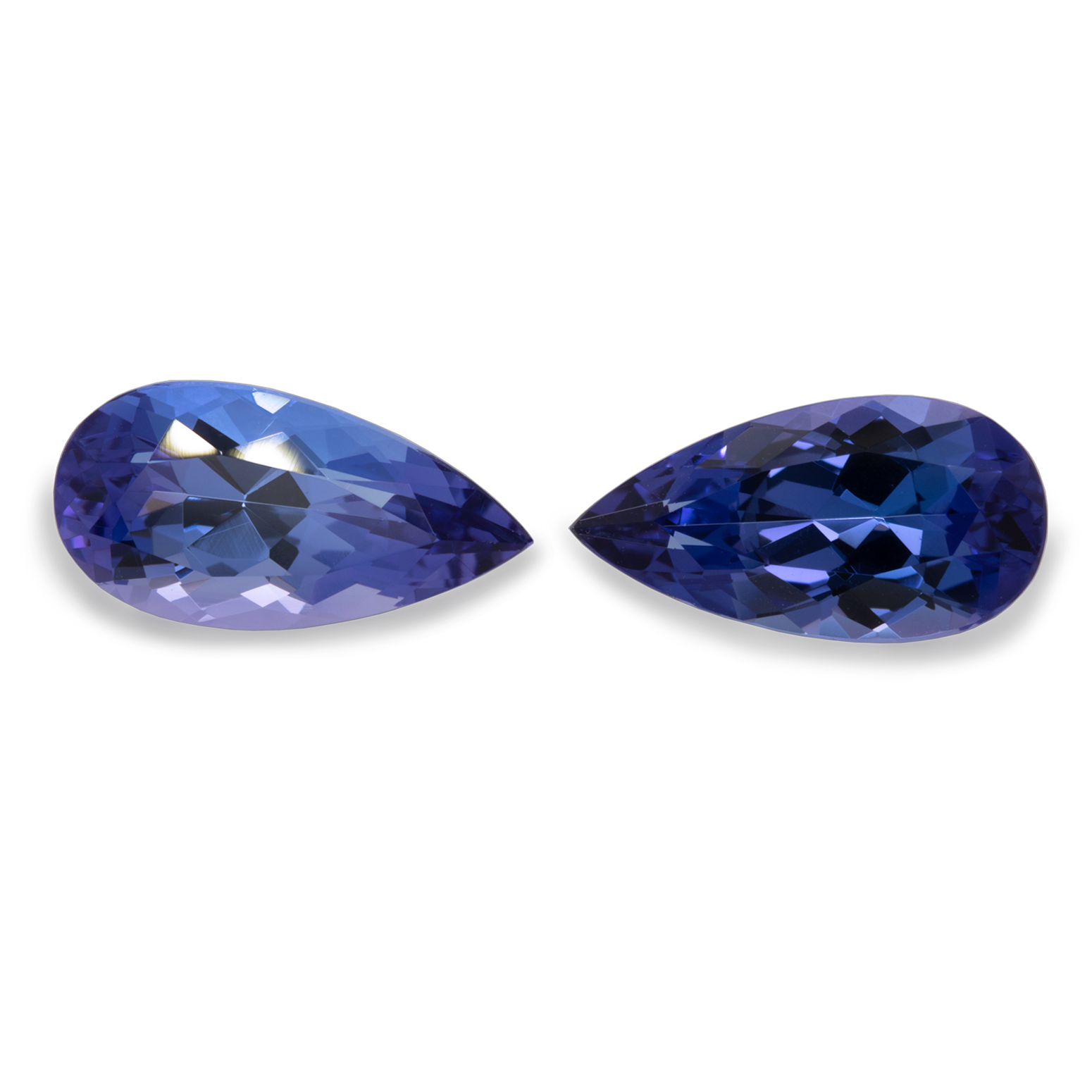 Tansanit Paar - blau, birnform, 15,5x8 mm, 8,77 cts, Nr. TZ18003
