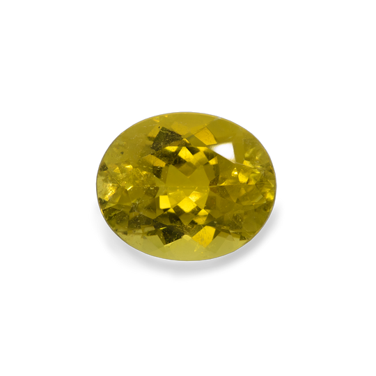 Tourmaline - yellow, oval, 11x9.5mm, 4.38 cts, No. TR10401