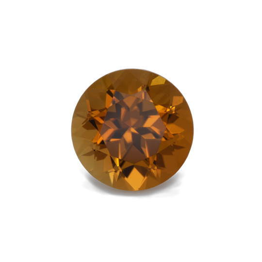 Tourmaline - yellow/brown, round, 7x7 mm, 1.15-1.35 cts, No. TR10146