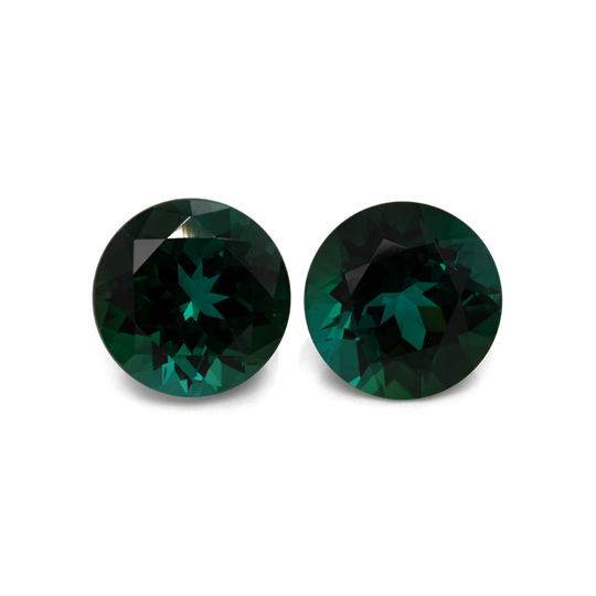 Tourmaline Pair - green, round, 9x9 mm, 5.77 cts, No. TR99808