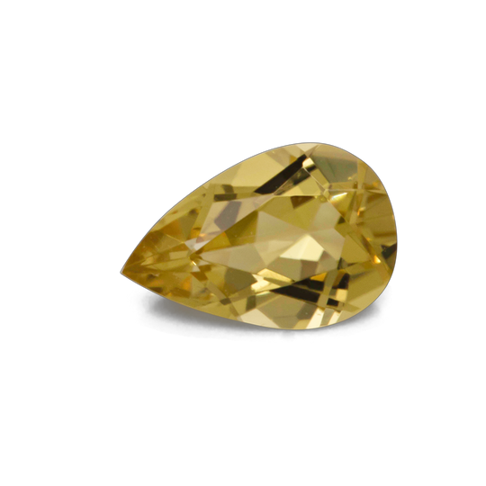 Tourmaline - yellow, pearshape, 6x4 mm, 0.32-0.38 cts, No. TR101312