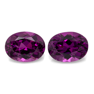 Royal Purple Garnet Paar - lila, oval, 8x6 mm, 3.17 cts, Nr. RP93004