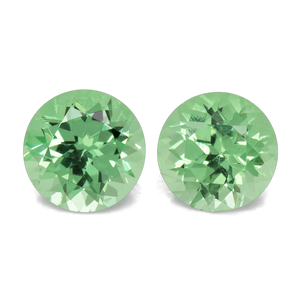 Tsavorit Paar - grün, rund, 3.3x3.3 mm, 0.33 cts, Nr. TS91015