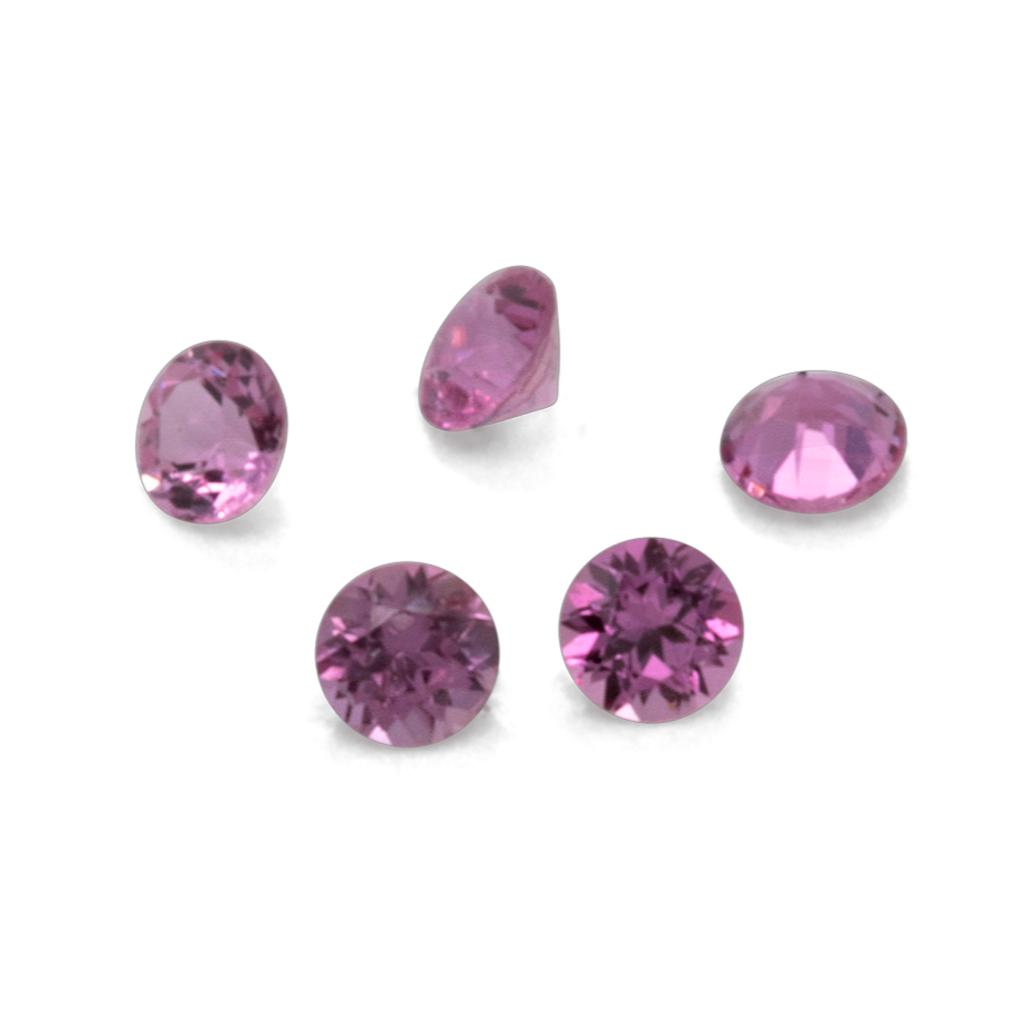 Saphir - rosa/lila, rund, 1x1 mm, ca. 0,005 cts, Nr. XSR11152