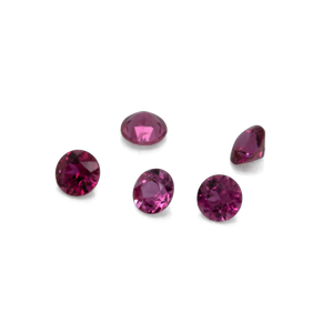 Saphir - rot/pink, rund, 1x1 mm, ca. 0,005 cts, Nr. XSR11151