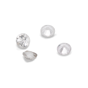 Saphir - weiß, rund, 1x1 mm, ca. 0,05 cts Nr. XSR11102