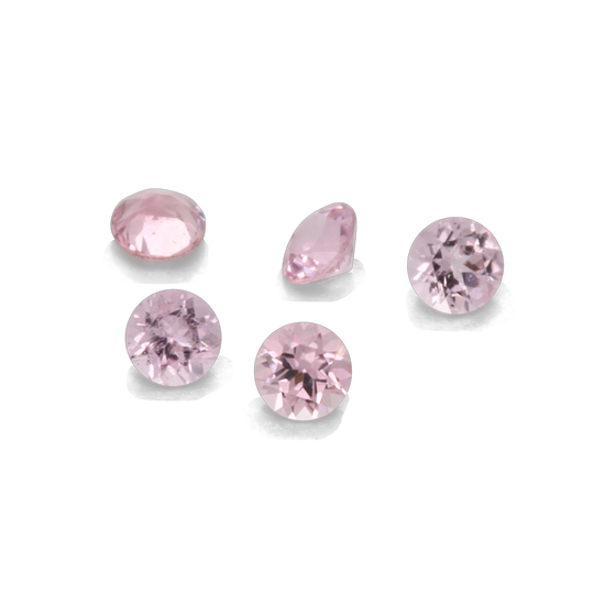 Tourmaline - pink, round, 1.5x1.5 mm, 0.012-0.018 cts, No. TR10183