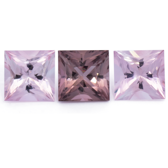 Turmalin im Set - rosa, rechteck, 5x5 mm, 1.81 cts, Nr. SET99072