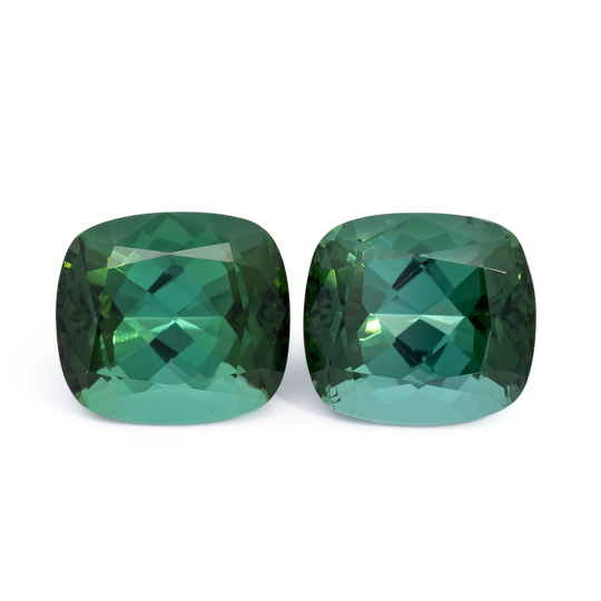 Tourmaline Pair - green, antik, 10x9 mm, 8.13 cts, No. TR991071