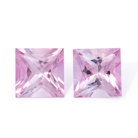 Turmalin Paar - rosa, rechteck, 5x5 mm, 1.09 cts, Nr. TR991074