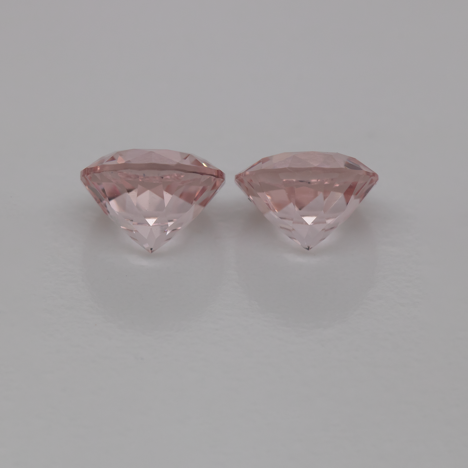 Morganit Paar - rosa, rund, 5x5 mm, 0.87 - 0.91 cts, Nr. MO46007