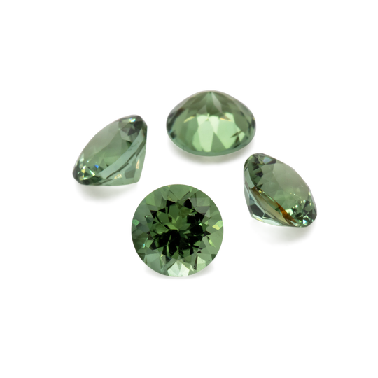 Tourmaline - green, round, 4x4 mm, 0.25 - 0.28 cts, No. TR991048