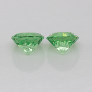 Tsavorit Paar - grün, rund, 3.3x3.3 mm, 0.33 cts, Nr. TS91015