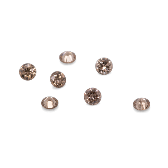 Diamond - brown, VS-SI, round, 1.3mm, approx. 0.01 cts, No. D11044