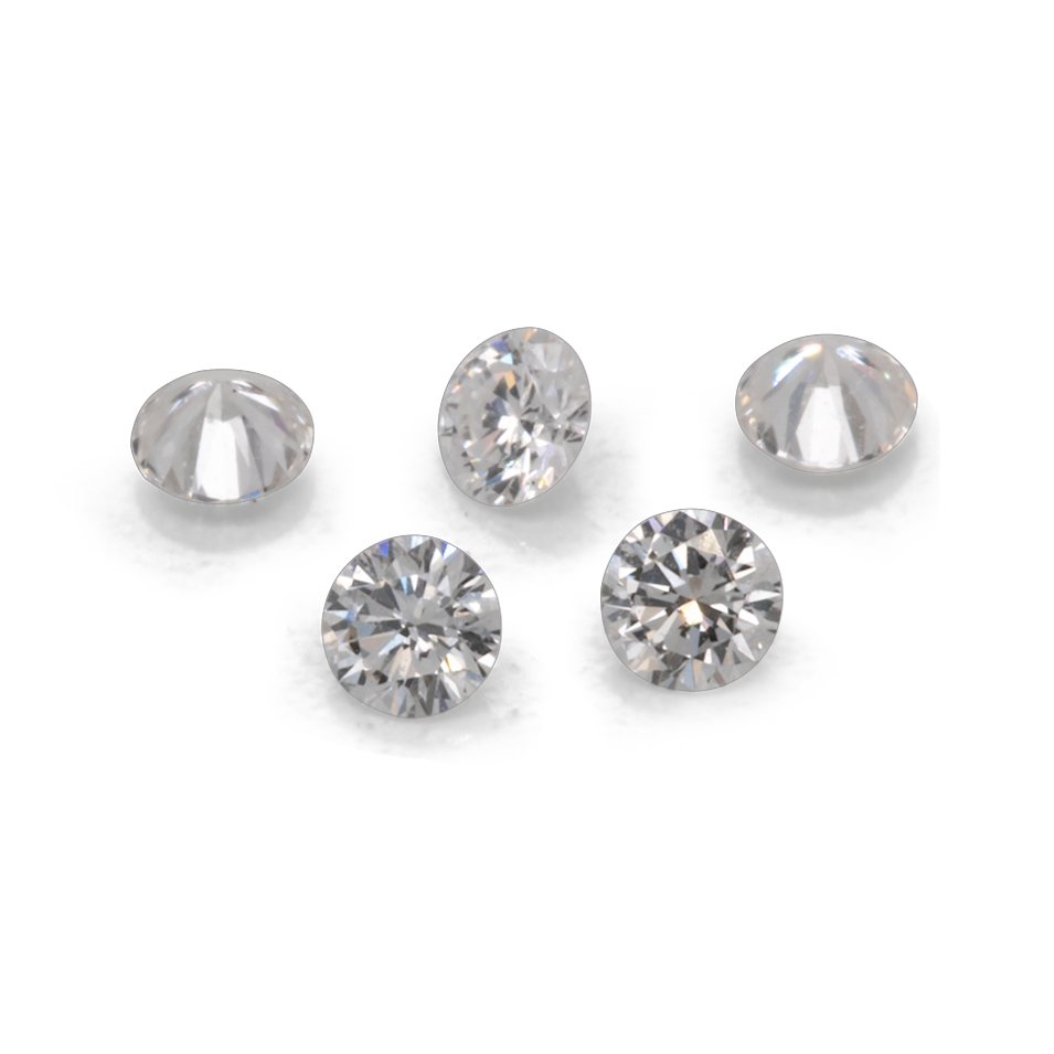 Diamond - fine white, FL, round, 2x2 mm, approx. 0.032 cts, No. D30001