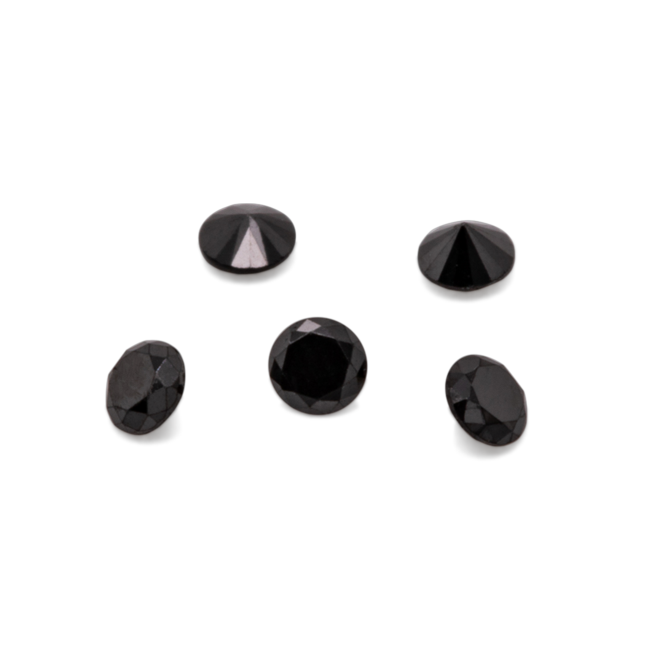 Diamant - schwarz, rund, 1.5x1.5 mm, 0.015 cts, Nr. D11058