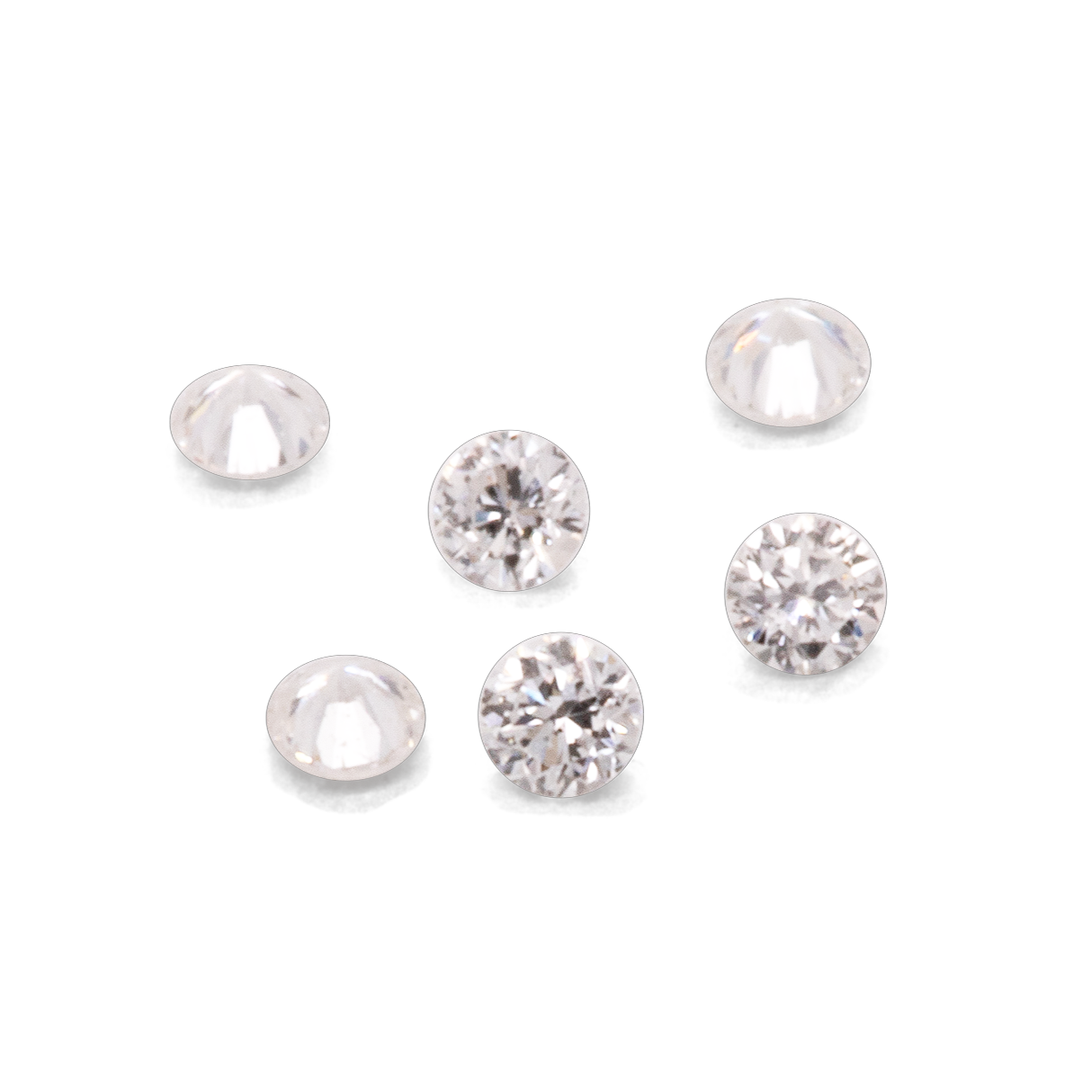 10 Natural Round Brilliant Cut Diamonds - 1.3mm White Diamonds - Total 0.10 Carat