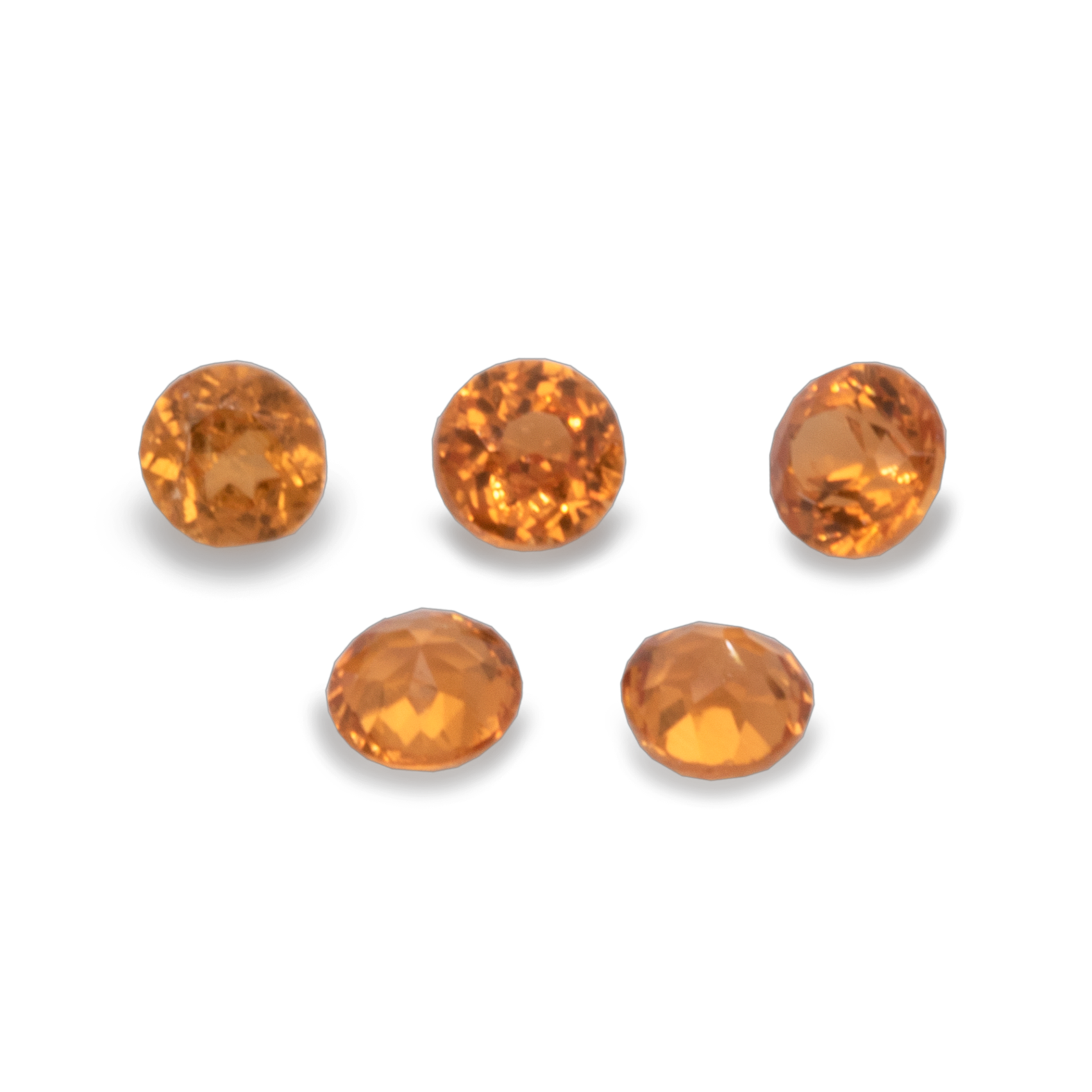 Mandarin Garnet - light orange, round, 1.5x1.5 mm, 0.02-0.03 cts, No. MG28002