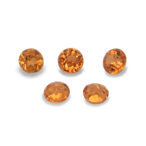 Mandarin Garnet - light orange, round, 1.5x1.5 mm, 0.02-0.03 cts, No. MG28002