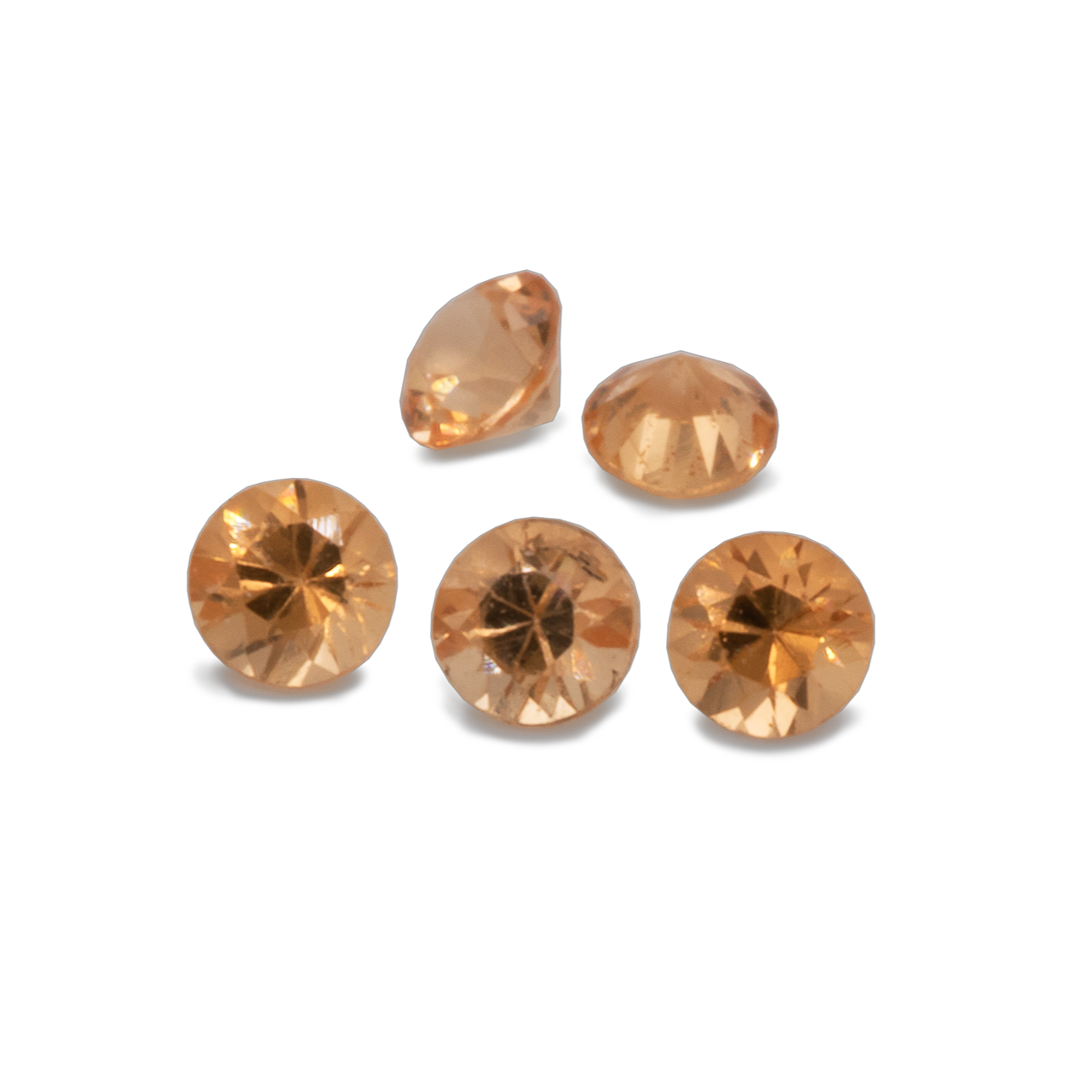 Mandarin Granat - hell orange, rund, 1,5x1,5 mm, 0,02-0,03 cts, Nr. MG28003