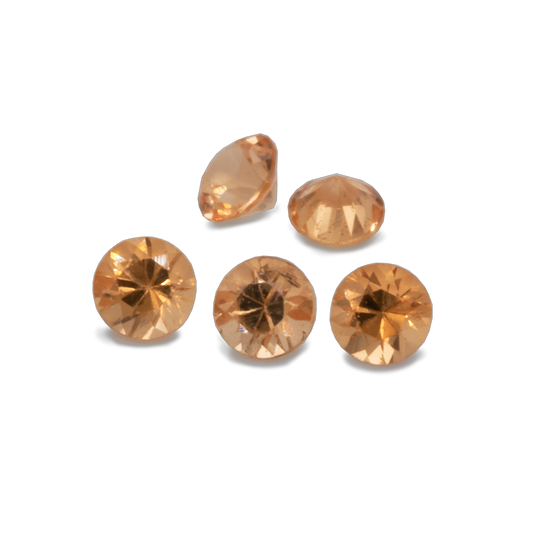 Mandarin Granat - hell orange, rund, 1,5x1,5 mm, 0,02-0,03 cts, Nr. MG28003