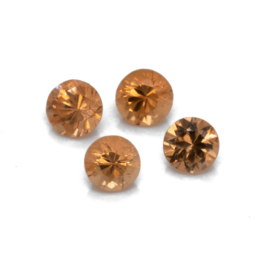 Mandarin Granat - orange, rund, 2.5x2.5 mm, 0.079-0.094 cts, Nr. MG36003