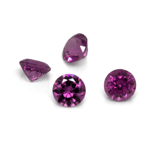 Royal Purple Garnet - lila, rund, 2.5x2.5 mm, 0,07-0,08 cts, Nr. RP62001