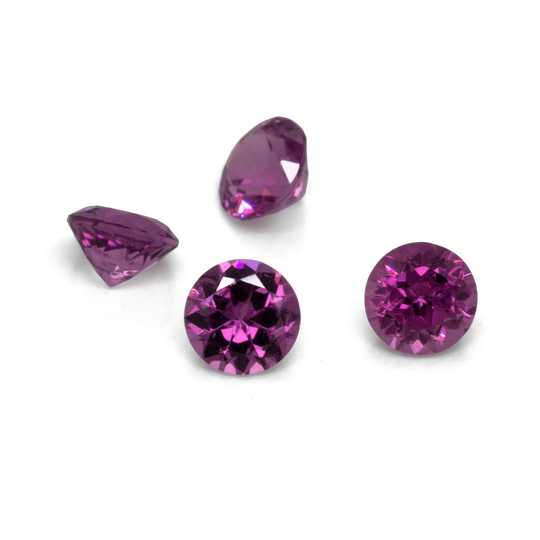 Royal Purple Garnet - lila, rund, 2.5x2.5 mm, 0,07-0,08 cts, Nr. RP62001