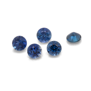 Sapphire - blue, round, 1.5x1.5 mm, approx. 0.016 cts, No. XSR11108