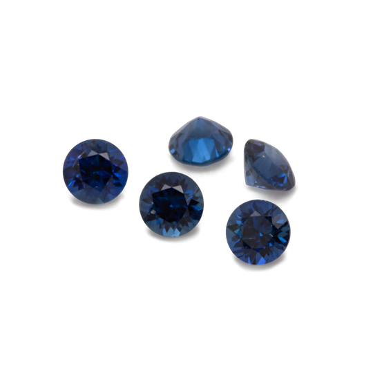 Saphir - blau, rund, 1.5x1.5 mm, 0.016 cts, Nr. XSR11111