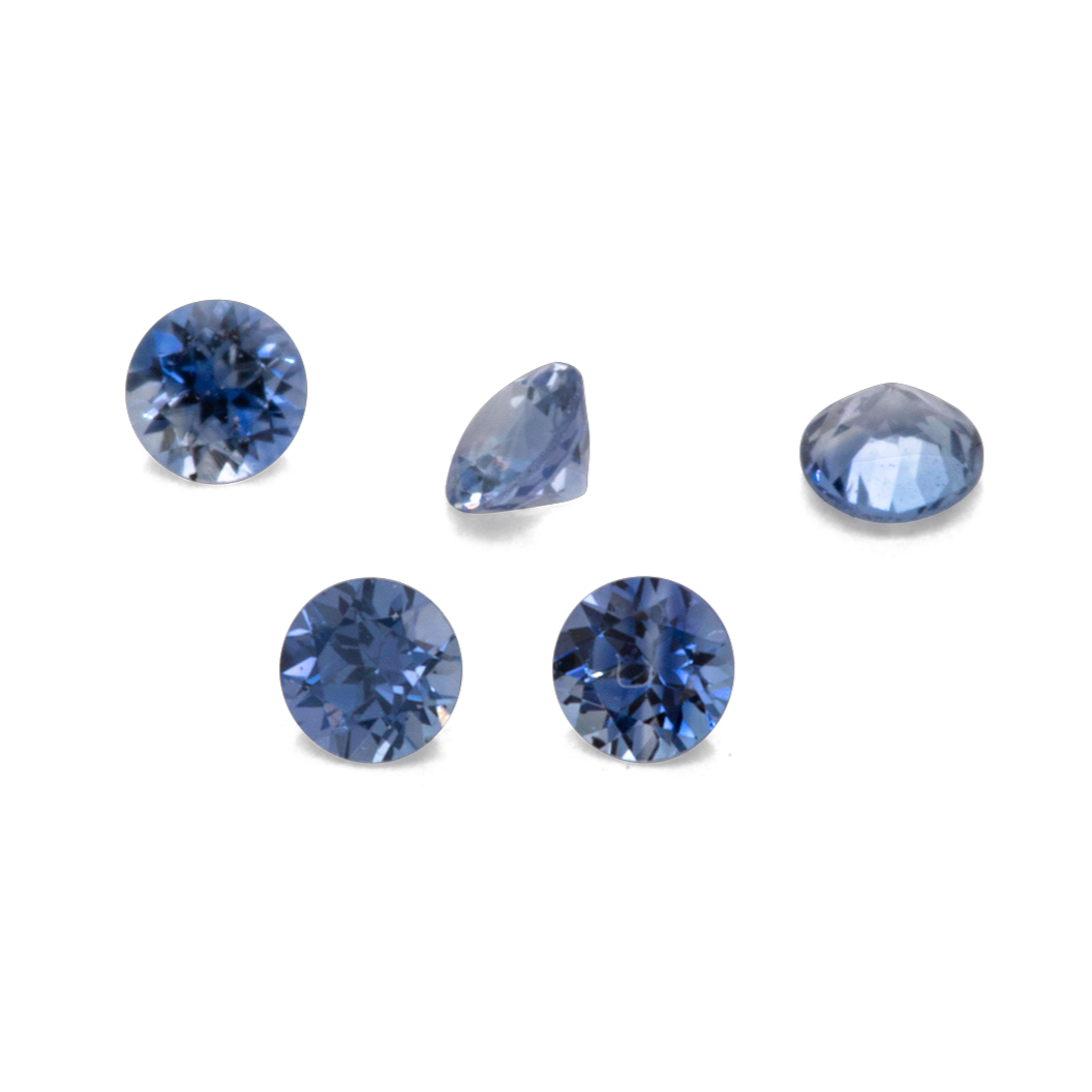 Sapphire - light blue, round, 1.5x1.5 mm, approx. 0.016 cts, No. XSR11144