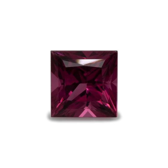 Rhodolith - rot/lila, rechteck, 6x6 mm, 1,30 cts, Nr. RD15001