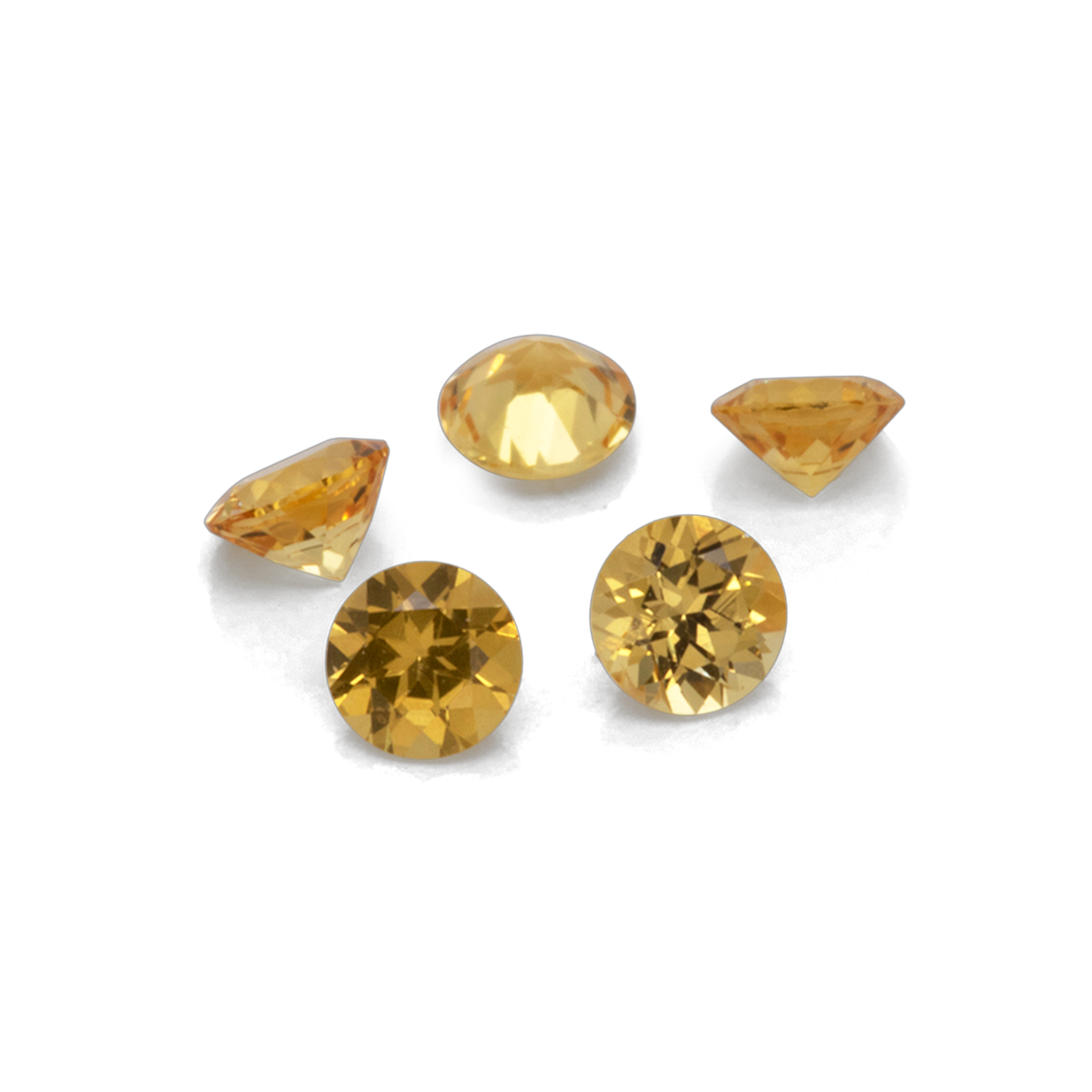 Sapphire - yellow, round, 2.25x2.25 mm, 0.06 cts, No. XSR11244