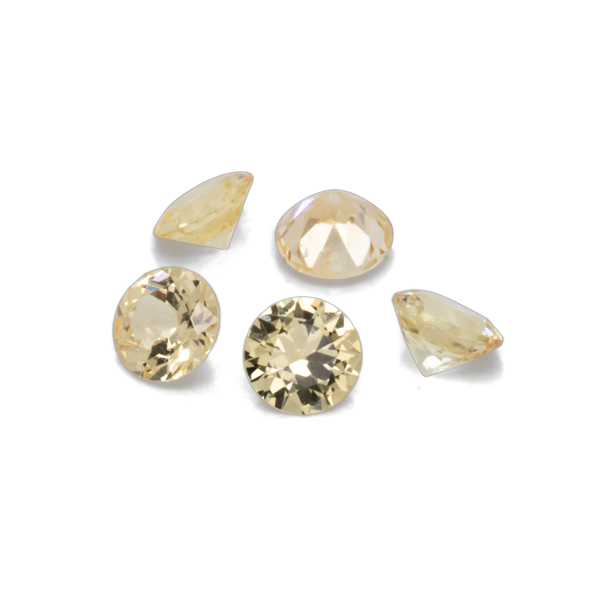 Saphir - gelb, rund, 3x3 mm, 0.11-0.15 cts, Nr. XSR11230