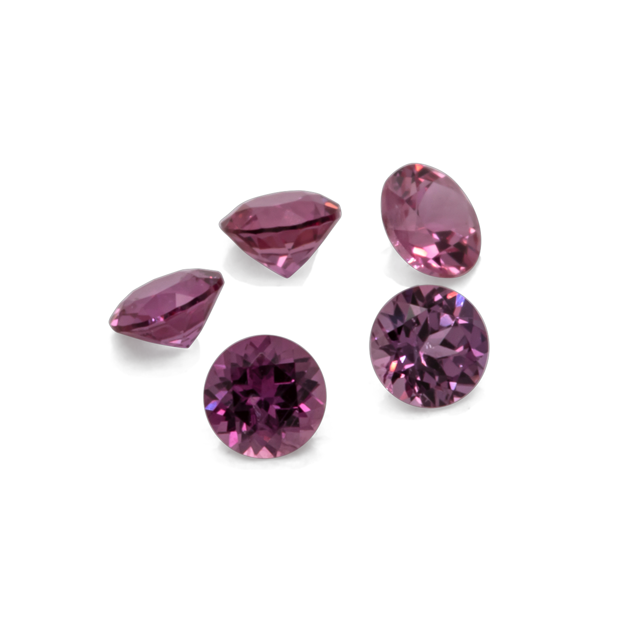 Sapphire - purple/pink, round, 2x2 mm, approx. 0.04 cts, No. XSR11162
