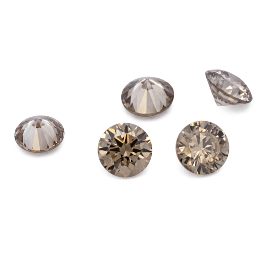 Diamant - champagner, rund, 1.4x1.4 mm, 0.01 cts, Nr. D11098