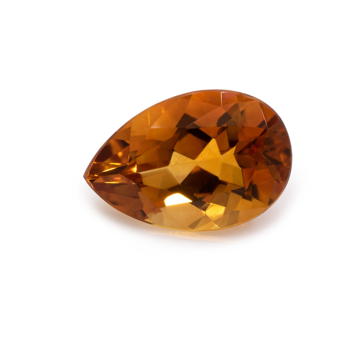 Citrine - yellow, pearshape, 9x6 mm, 1.10-1.23 cts, No. CT12001