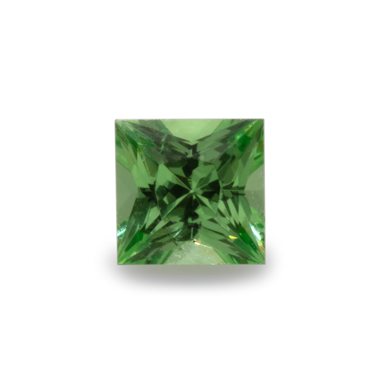 Tsavorite - green, square, 2.5x2.5 mm, 0.080-0.095 cts, No. TS60001