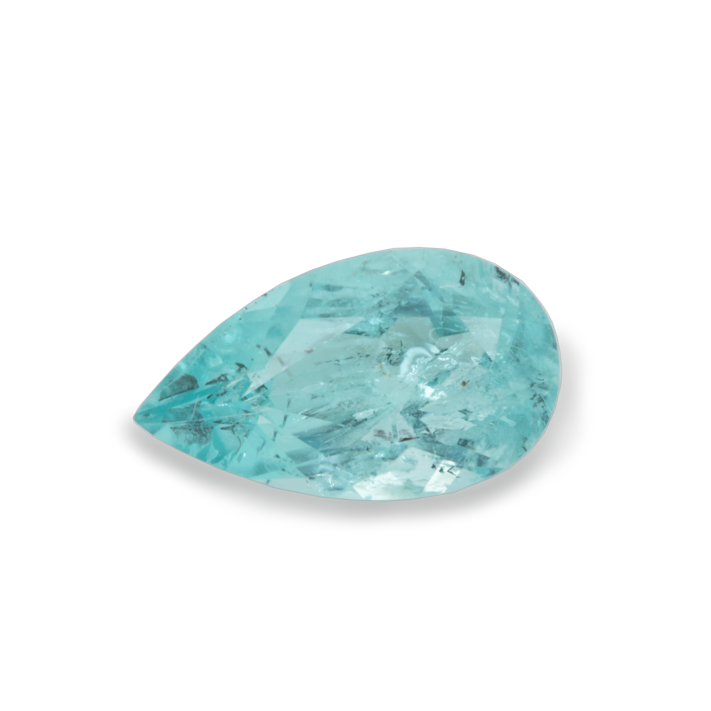 Paraiba Turmalin - blau/grün, birnform, 7x4 mm, 0,44 cts, Nr. PT18001