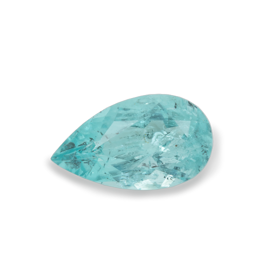 Paraiba Turmalin - blau/grün, birnform, 7x4 mm, 0,44 cts, Nr. PT18001