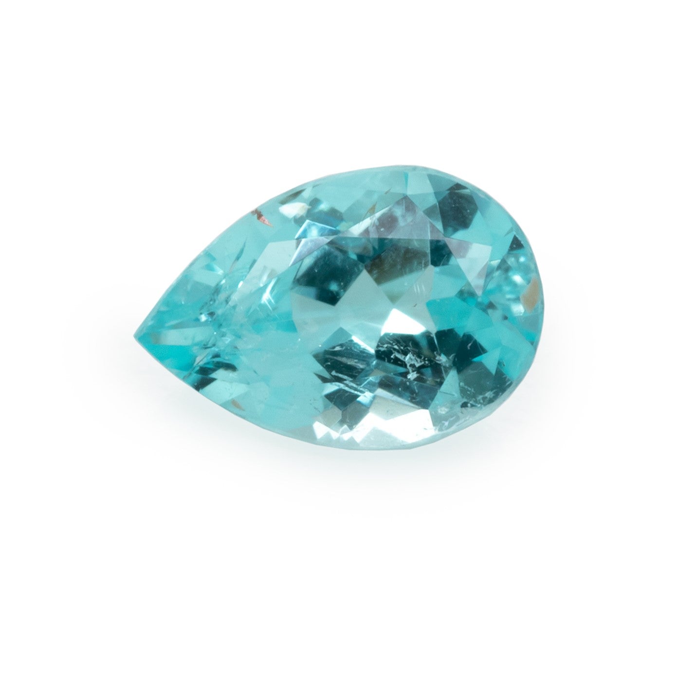 Paraiba Tourmaline - blue/green, pearshape, 6x4.2 mm, 0.38 cts, No. PT90001