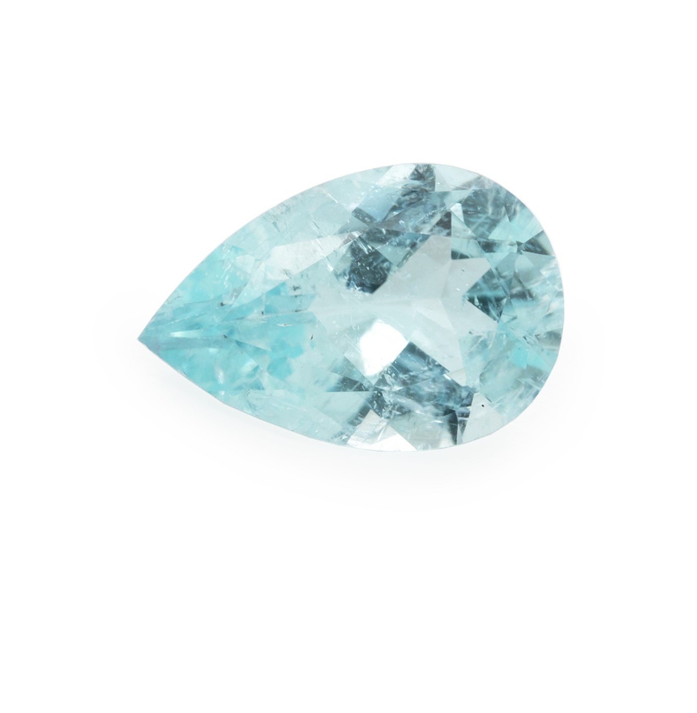 Paraiba Tourmaline - blue/green, pearshape, 9x6 mm, 0.99 cts, No. PT70001